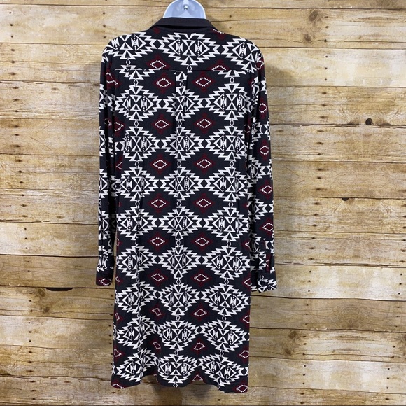 Pendleton tribal Aztec print button up shirt dress size medium - Picture 12 of 16